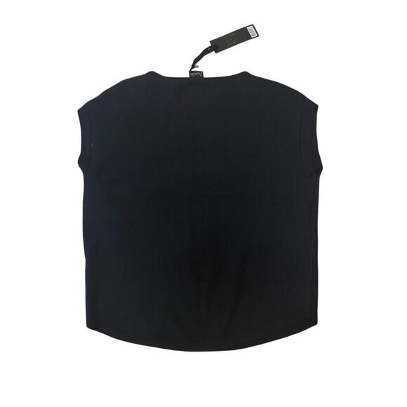 Aaeda NWT 'Sea La Vie' Embroidered Sleeveless Sweater Vest Navy M - Picture 3 of 6